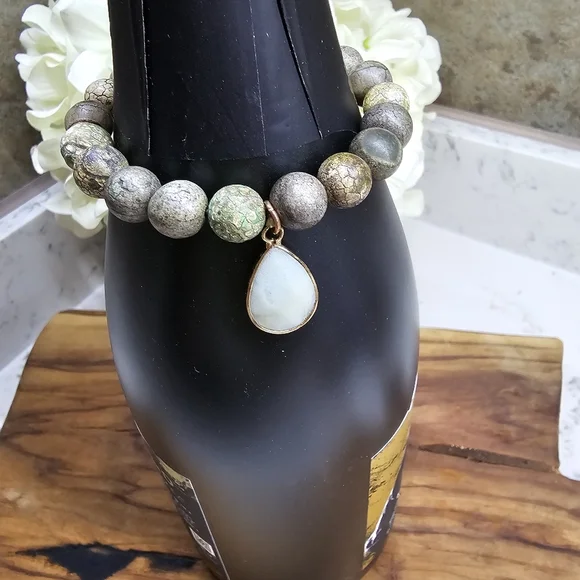 Druzy Dreams Stack Bracelets Set In Green - Picture 4 of 8